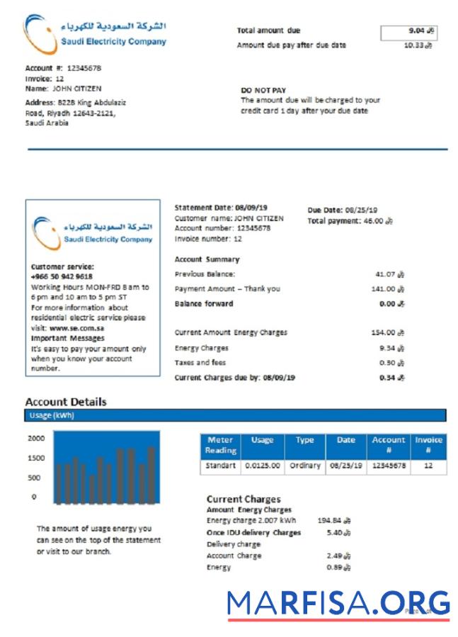 Realistic Saudi Arabia Saudi Electricity Company electri sample